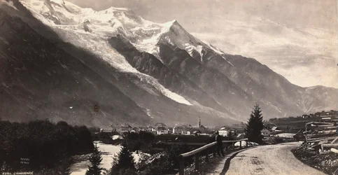 Panoramaudsigt over Chamonix-Mont Blanc i Frankrig
