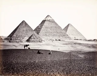 Pyramiderne i El-Geezeh (fra sydvest)