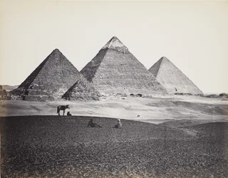 Pyramiderne i El-Gizeh, set fra sydvest