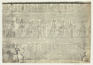 Skulpturer fra ydermuren, Dendera, 1857.