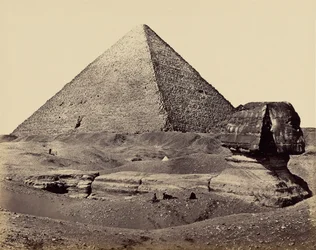 Den store pyramide og sfinksen