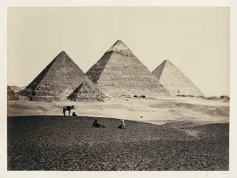 Pyramiderne i El-Gizeh set fra sydvest