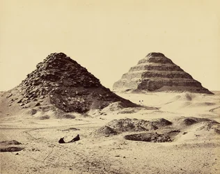 Pyramiderne i Sakkarah. Fra nordøst