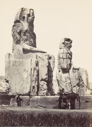 Statuerne af Memnon. Thebensletten, 1857.