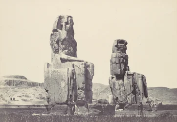 Statuerne af Memnon. Thebensletten, 1857.