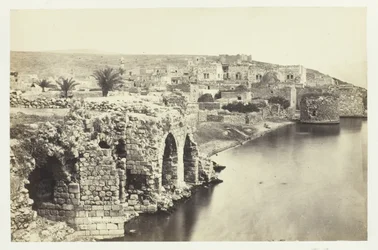 Byen og søen Tiberias, fra syd, 1857.
