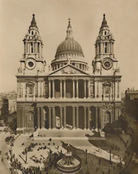 Den store kirke bygget af Wren på stedet for Old St. Pauls, c1935.