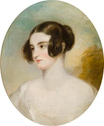 Portræt af Hon. Henrietta Maria Forester, Lady Albert Conyngham (1809-1833), ca. 1829-33 (olie på lærred)