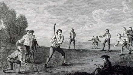 Cricket, efter maleri af Francis Hayman (1708-1776).
