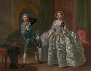 David Garrick og Mrs. Pritchard i Benjamin Hoadleys "The Suspicious Husband"