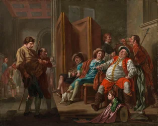Falstaff hverver rekrutter fra Shakespeares „Henrik IV“, anden del, akt III