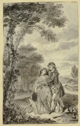Illustration til Roderick Random, af Tobias Smollett