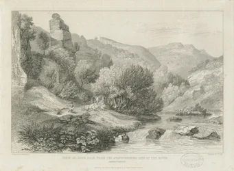 Dovedale - landskab: gravering og [1800-tallet]