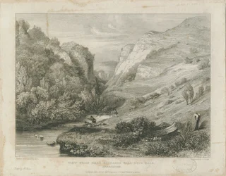 Dovedale - landskab: gravering, nd [c 1823] (tryk)