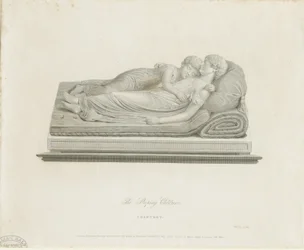 Lichfield Cathedral - "The Sleeping Children": gravering og [1800-tallet]