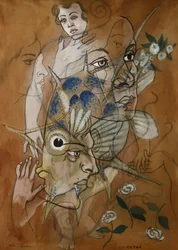 Catax, ca. 1929 (olie, gouache, akvarel og blyant på karton)