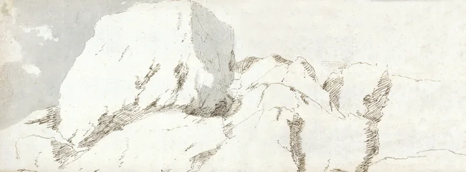 En del af Pembrokeshire, ca. 1678 (akvarel og brunt blæk på papir)
