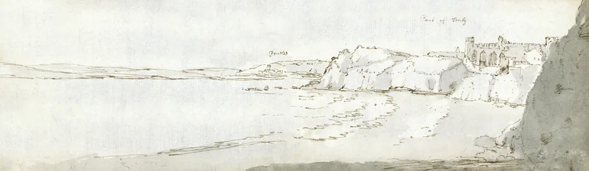 Port of Tenby, ca. 1678 (akvarel og brunt blæk på papir)
