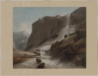 Vandfald mellem Chiavenna og Splügen-bjerget