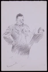 Portræt af Aubrey Hammond, ca. 1934 (blyant på papir)