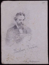 Portræt af H Thackeray Turner, ca. 1900 (blyant på papir)