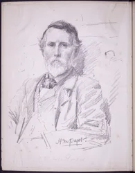 Portræt af Hope-Pinker HR, ca. 1900 (blyant på papir)