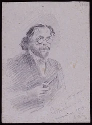 Portræt af JT Micklethwaite, ca. 1893 (blyant på papir)