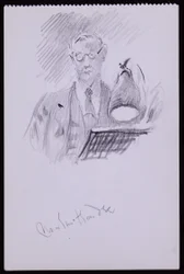 Portræt af Martin Hardie, ca. 1931 (blyant på papir)