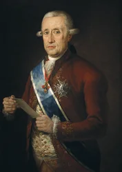 Jose Monino, greve af Floridablanca, minister for Charles III (olie på lærred)