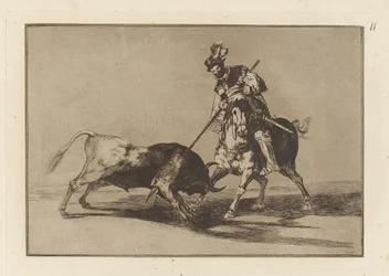 El Cid Campeador, der spyder en anden tyr (The Cid Campeador, der spyder en anden tyr), plade 11 fra La tauromaquia