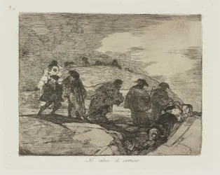 Ingen saben el camino. (De kender ikke vejen.), pl. 70 fra serien Los desastres de la guerra (Krigens katastrofer)