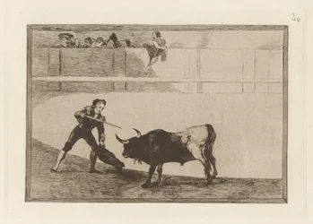 Pedro Rosemary? til stående tyr (Pedro Romero Killing the Halted Bull), Plade 30 fra The Bull Machinery