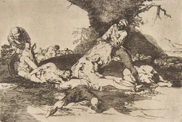 Plade 16 fra The Disasters of War Los Desastres de La Guerra: They ..., 1810 udgivet 1863.