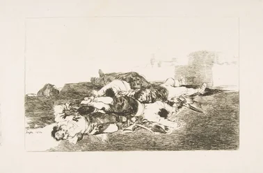 Plade 22 fra The Disasters of War Los Desastres de la Guerra: Endnu værre. Både og..., 1810.