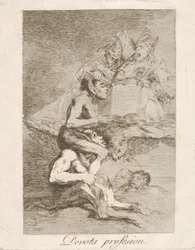 Tavle 70 fra Los Caprichos: Devout Profession Devota profession., 1799.