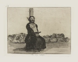 Ved en barbermaskine. (På Grund af en Kniv.), Pl. 34 fra serien The Disasters of War