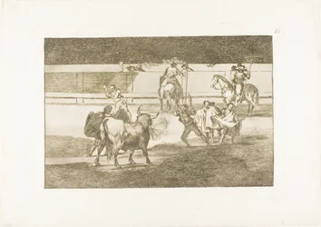 Banderillas med fyrværkeri, tallerken 31 fra The Art of Bullfighting