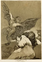 Snitches af Francisco de Goya (1746-1828), Radering og akvatinte nummer 48 i serie Capricci (circaprichos)