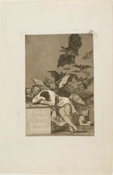 The Sleep of Reason Produces Monsters, plade 43 fra Los Caprichos