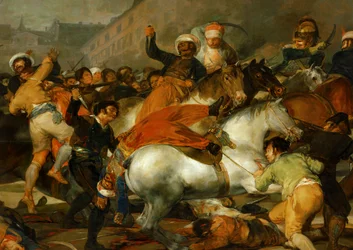 Den anden maj 1808 i Madrid: angrebet på ... (maleri på lærred)