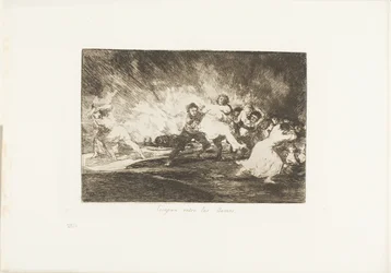 They Escape through the Flames, plade 41 fra The Disasters of War