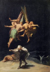 Vol de Sorcieres - Hekse på flugt af Francisco de Goya (1746-1828)