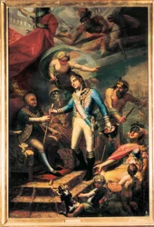 Karl IV af Spanien (1748-1819) udnævner Manuel Godoy (1767-1851) til flådens admiral