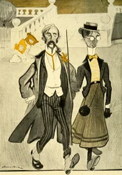 Et engelsk par i Frankrig bliver hånet for deres mærkelige modesans, 1903