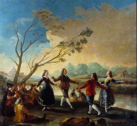 Bold på kanten af Manzanares. Maleri af Francisco De Goya (1746-1828)