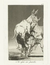 Dig der ikke kan mere Tu que no puedes (titel på objekt) Los Caprichos (serietitel)