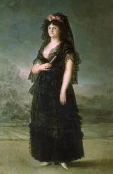 Portræt af Maria Lusia med mantilla. 1799
