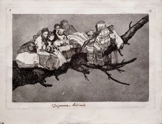 Latterlig dårskab fra serien Los Disparates Follies, 1815-1819