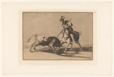 Rodrigo Diaz de Vivar besidder en stier El Cid Campeador spidder endnu en tyr Stierengevechten (serietitel) La Taureamachie (serietitel) Tyrefægtning (serietitel)