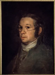 Selvportrætmaleri af Francisco de Goya (1746-1828) 1800-tallet søn. 0,54x0,39 m Bayonne, Musee Bonnat - Selvportræt. Maleri af Francisco de Goya (1746-1828)